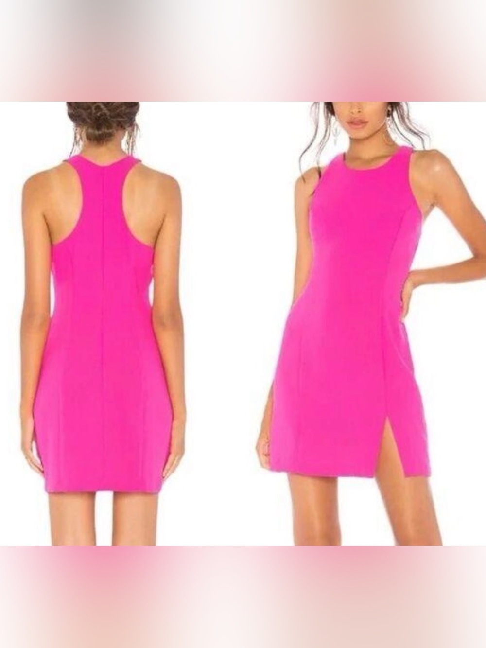 ๐ฆ Amanda Uprichard| EUC Colada Hot Pink Racerback Mini Dress S - Picture 2 of 7